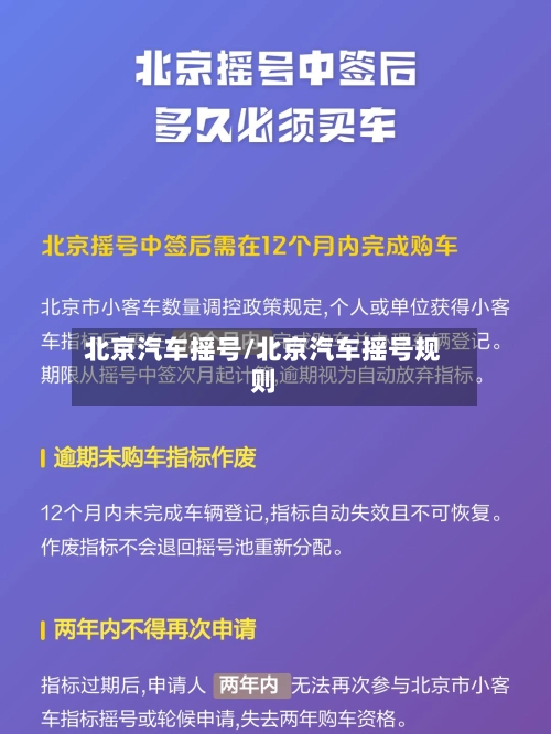 北京汽车摇号/北京汽车摇号规则