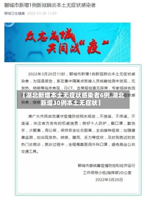 【湖北新增本土无症状感染者6例,湖北新增30例本土无症状】