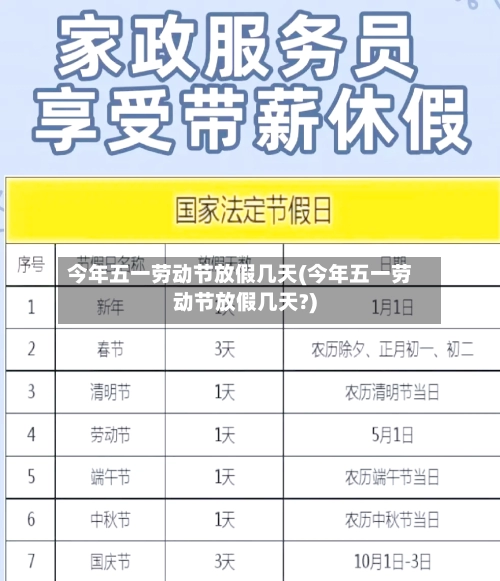 今年五一劳动节放假几天(今年五一劳动节放假几天?)