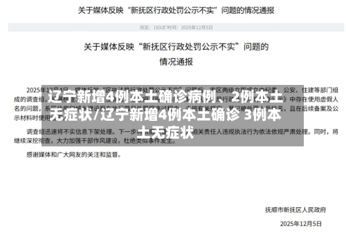 辽宁新增4例本土确诊病例、2例本土无症状/辽宁新增4例本土确诊 3例本土无症状-第2张图片