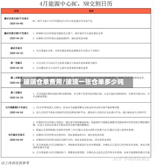 玻璃仓单费用/玻璃一张仓单多少吨-第3张图片