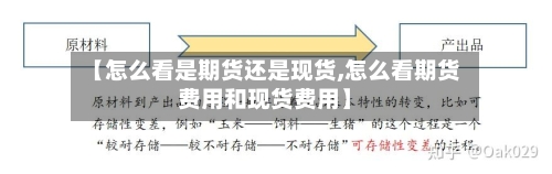 【怎么看是期货还是现货,怎么看期货费用和现货费用】-第2张图片