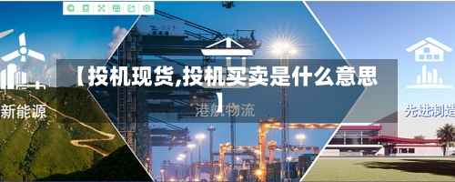 【投机现货,投机买卖是什么意思】