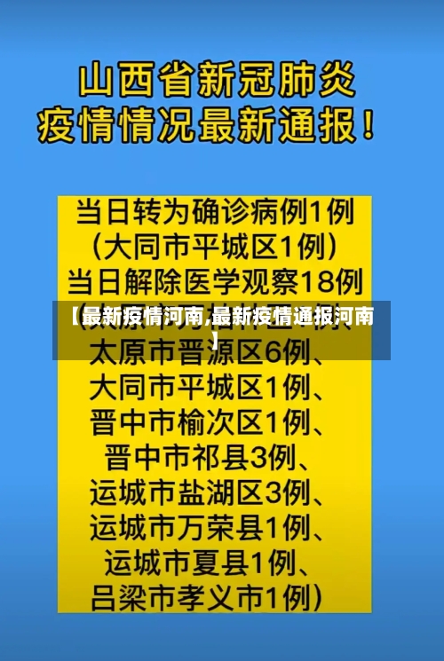 【最新疫情河南,最新疫情通报河南】