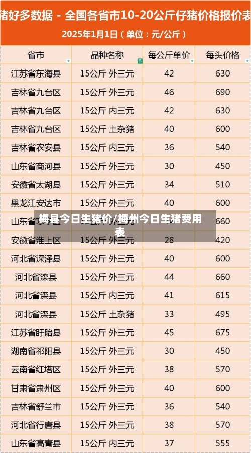 梅县今日生猪价/梅州今日生猪费用表