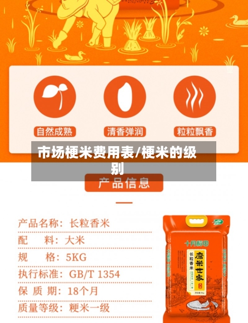 市场梗米费用表/梗米的级别