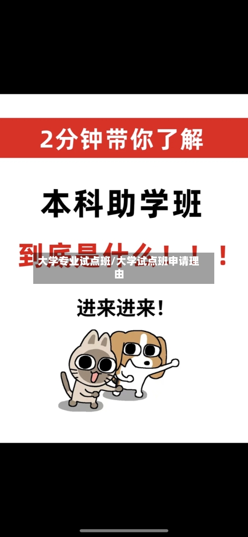 大学专业试点班/大学试点班申请理由