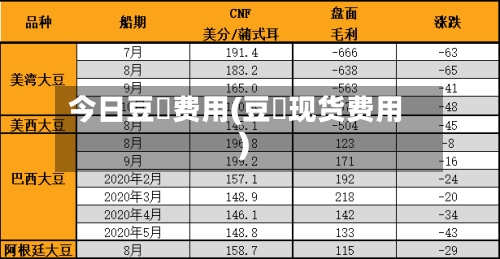 今日豆粨费用(豆粨现货费用)-第2张图片