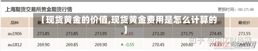 【现货黄金的价值,现货黄金费用是怎么计算的】-第2张图片
