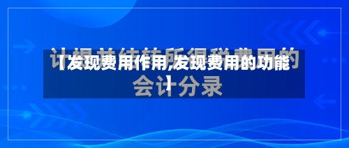 【发现费用作用,发现费用的功能】