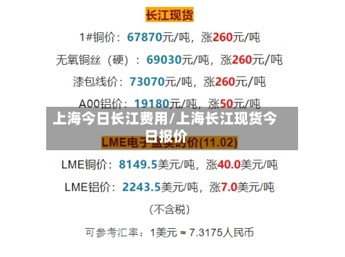 上海今日长江费用/上海长江现货今日报价-第3张图片