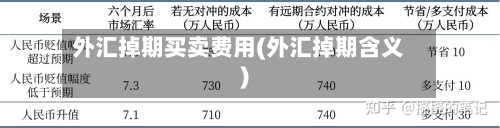 外汇掉期买卖费用(外汇掉期含义)-第2张图片
