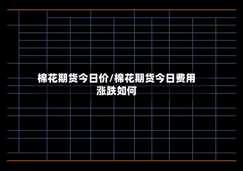 棉花期货今日价/棉花期货今日费用涨跌如何