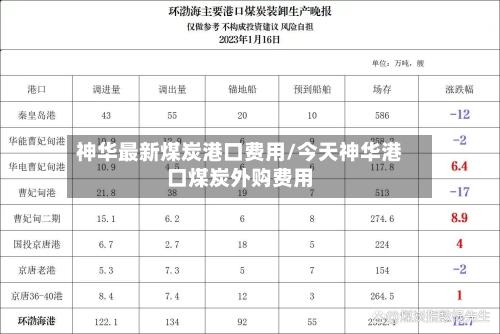 神华最新煤炭港口费用/今天神华港口煤炭外购费用-第3张图片