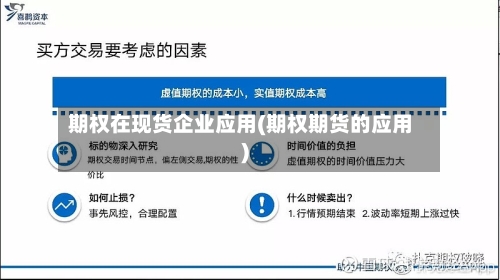 期权在现货企业应用(期权期货的应用)