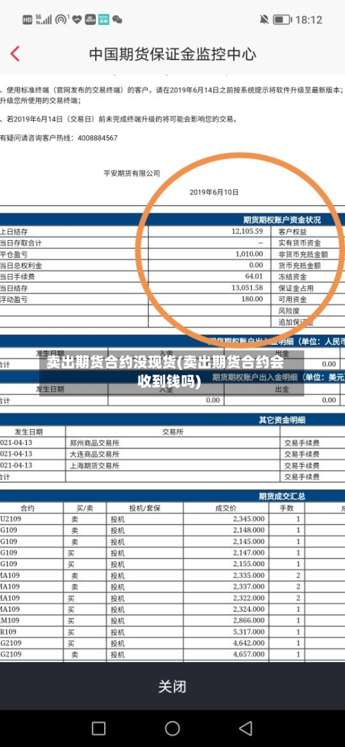 卖出期货合约没现货(卖出期货合约会收到钱吗)
