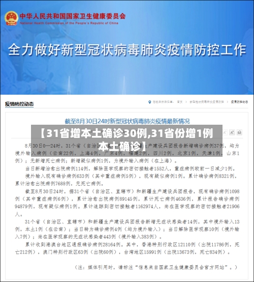 【31省增本土确诊30例,31省份增1例本土确诊】-第2张图片