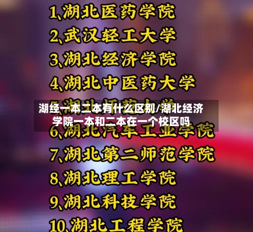 湖经一本二本有什么区别/湖北经济学院一本和二本在一个校区吗-第3张图片