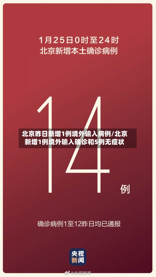 北京昨日新增1例境外输入病例/北京新增1例境外输入确诊和5例无症状