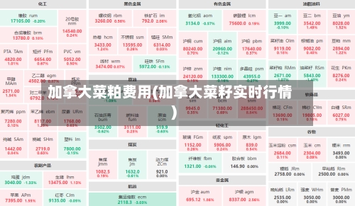 加拿大菜粕费用(加拿大菜籽实时行情)