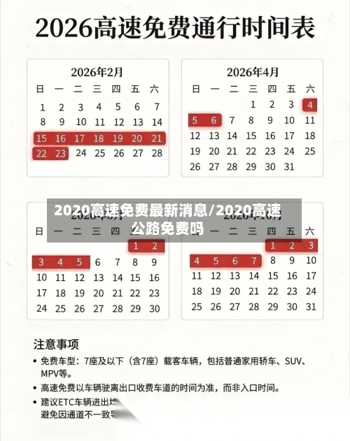 2020高速免费最新消息/2020高速公路免费吗