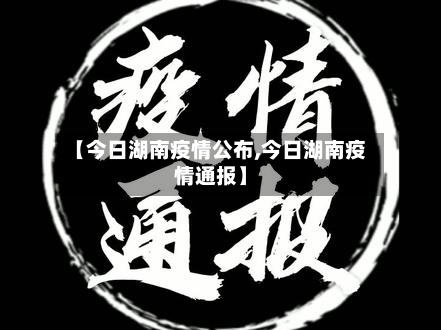 【今日湖南疫情公布,今日湖南疫情通报】-第2张图片