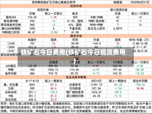 铁矿石今日费用(铁矿石今日现货费用)
