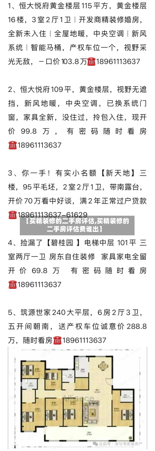【买精装修的二手房评估,买精装修的二手房评估费谁出】