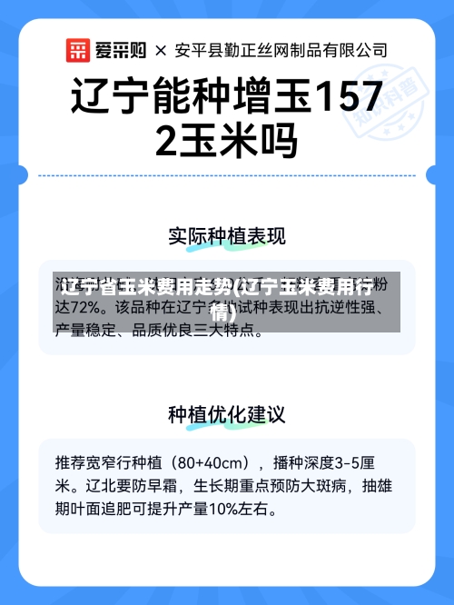 辽宁省玉米费用走势(辽宁玉米费用行情)