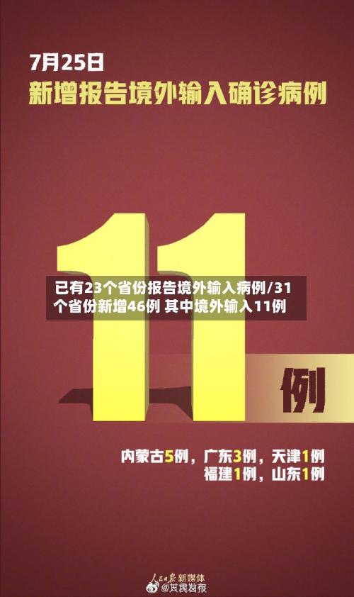 已有23个省份报告境外输入病例/31个省份新增46例 其中境外输入11例-第2张图片