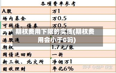 期权费用下限的实质(期权费用会小于0吗)